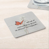 何か良もしい紙コースター スクエアペーパーコースター (アングル)