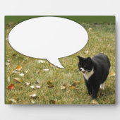 何か言いたいことを言うバブル猫おもしろい フォトプラーク (正面)