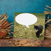 何か言いたいことを言うバブル猫おもしろい フォトプラーク (側面)