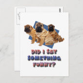 何か言ったおもしろい? ポストカード (正面/裏面)