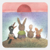 何か赤 スクエアシール (正面)