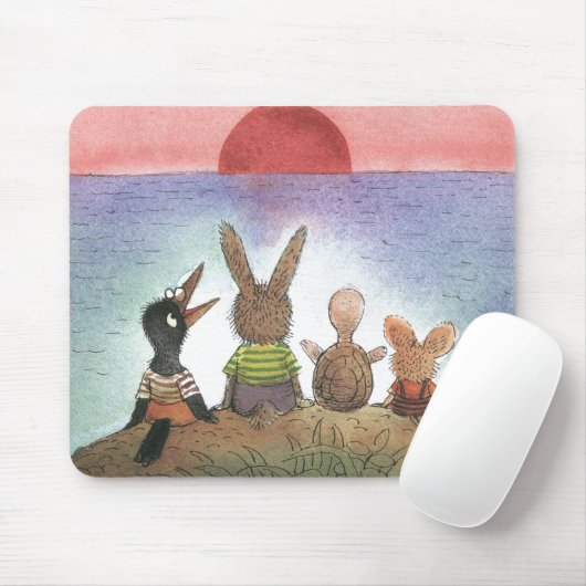 何か赤 マウスパッド (マウス)