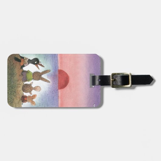 何か赤 ラゲッジタグ (正面横)