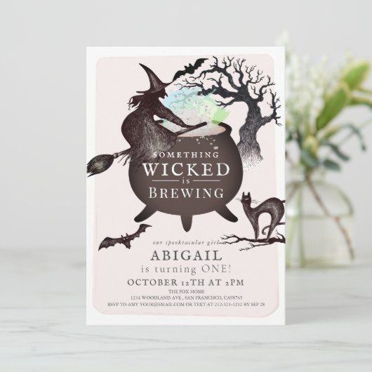 何か邪悪な醸造ハロウィーンPk 1st誕生日 招待状 (スタンド正面)