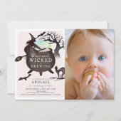 何か邪悪な醸造ハロウィーンPk 1st誕生日 招待状 (正面)