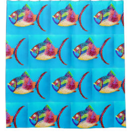 何か釣りのシャワーカーテンとライナー シャワーカーテン