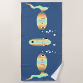 何か釣りビーチタオル ビーチタオル (正面)