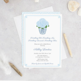 何か青あじさいジンジャージャーブライダルシャワー 招待状