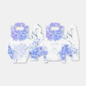 何か青いあじさいブライダルシャワーフローラ フェイバーボックス (折り畳みなし)