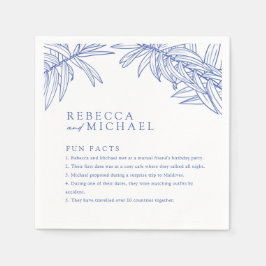 何か青いおもしろいファクトシンプル植物学 スタンダードカクテルナプキン