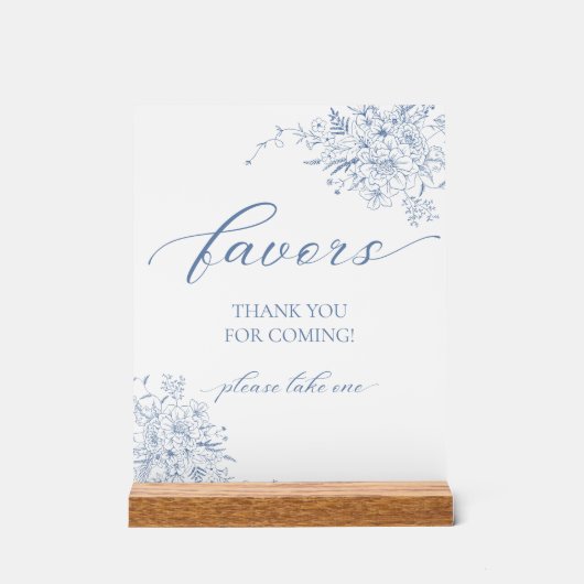 何か青いお願い アクリルサイン (正面)