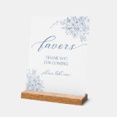 何か青いお願い アクリルサイン (傾斜)