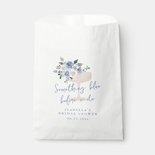 何か青いものが欲しいの。結婚前のお祝いの前に。 フェイバーバッグ (正面)