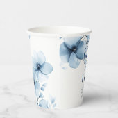 何か青いものが私がする前に花のブライダルシャワー 紙コップ (右)
