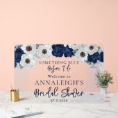 何か青いものが私がする前に 花の ブライダルシャワー アクリルサイン (ウェディング)