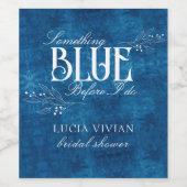 何か青いものが私が白い花を飾る前に ワインラベル (シングルラベル)