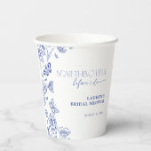 何か青いものが私の前にドゥ フローラル ブライダルシャワー 紙コップ (裏面)