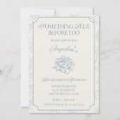 何か青いものが私の前に独身最後の旅程 招待状 (正面)