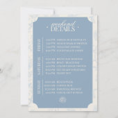 何か青いものが私の前に独身最後の旅程 招待状 (裏面)