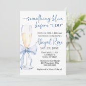 何か青いものが私の結婚式前に ブライダルシャワーの招待状 招待状 (スタンド正面)