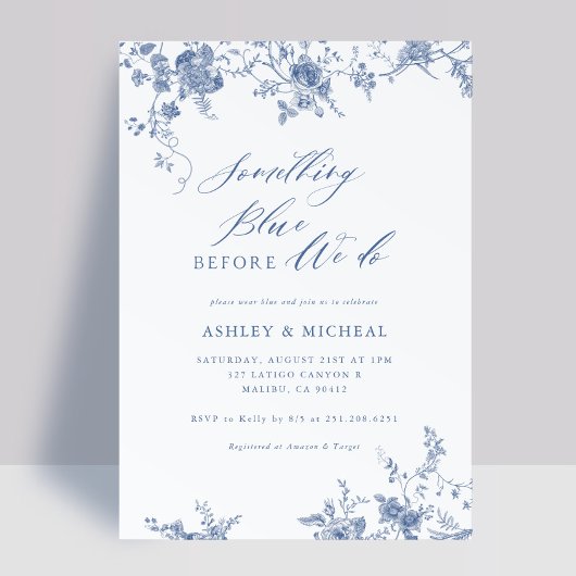 何か青いものをウェディングシャワーする前に 招待状