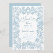 何か青いものをブライダルシャワーする前に 招待状 (正面/裏面)