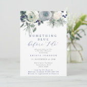 何か青いもの ウィンター フラワーズ ブライダル シャワー 招待状 (スタンド正面)