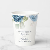 何か青いもの ドゥ ビフォア フローラル ブライダル シャワー 紙コップ (正面)