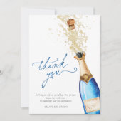 何か青いもの フォト サンクス カード (正面)