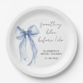 何か青いもの ブライダルシャワーのお別れパーティ ペーパープレート (正面)