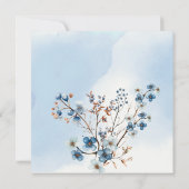 何か青いもの ブライダルシャワーのために アジサイ 招待状 (裏面)