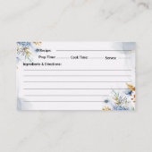 何か青いもの ブライダルシャワーのための花のレシピ エンクロージャーカード (裏面)