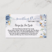 何か青いもの ブライダルシャワーのための花のレシピ エンクロージャーカード (正面)