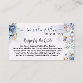 何か青いもの ブライダルシャワーのための花のレシピ エンクロージャーカード
