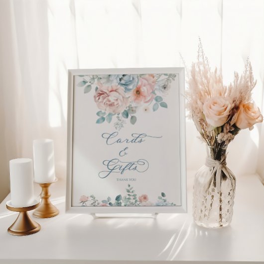 何か青いもの ブライダルシャワーのカードとギフト ポスター