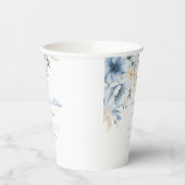 何か青いもの ブライダルシャワーの前に花を飾る 紙コップ (左)