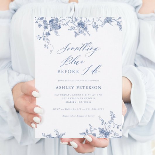 何か青いもの ブライダルシャワーの前に 招待状