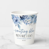 何か青いもの ブライダルシャワーの前に 花のブライダルシャワー 紙コップ (正面)