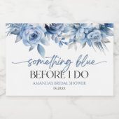 何か青いもの ブライダルシャワーの前に 花 スパークリングワインラベル (シングルラベル)