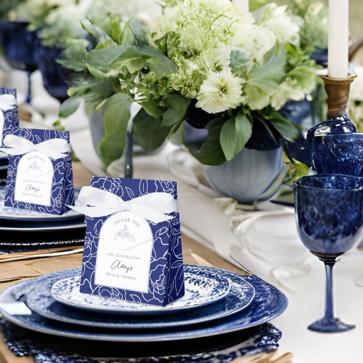 何か青いもの ブライダルシャワーの花 フェイバーボックス