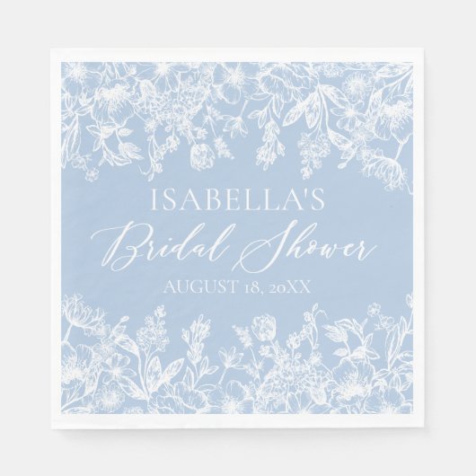 何か青いもの ブライダルシャワーナプキン スタンダードランチョンナプキン (正面)