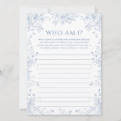 「何か青いもの ブライダルシャワー 推測ゲーム カード」 招待状 (正面)