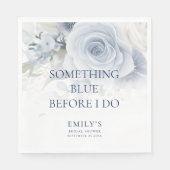 何か青いもの ブライダルシャワー Before I do 花 スタンダードランチョンナプキン (正面)
