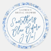 何か青いもの ブライダルステッカー ラウンドシール (正面)