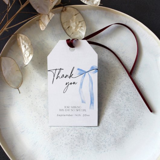 何か青いもの ブルー リボン 結婚式前祝い ギフトタグ