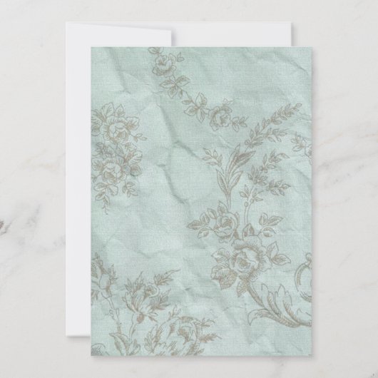 何か青いもの 招待状 (裏面)