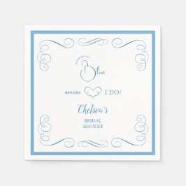 何か青いもの 私がする前に エレガントな花嫁のシャワー スタンダードカクテルナプキン