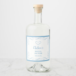何か青いもの 私がする前に エレガントな花嫁のシャワー リキュールボトルラベル