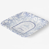 何か青いもの 私がする前に エレガントな ブライダルシャワー ペーパープレート (傾斜あり)