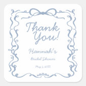 何か青いもの 私がする前に ブライダルシャワープレゼント スクエアシール (正面)